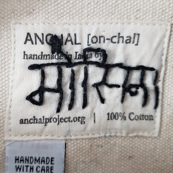 Anchal Project Pouch Cosmetic School Utility Batik Hippie Boho Orange Green - Picture 9 of 11